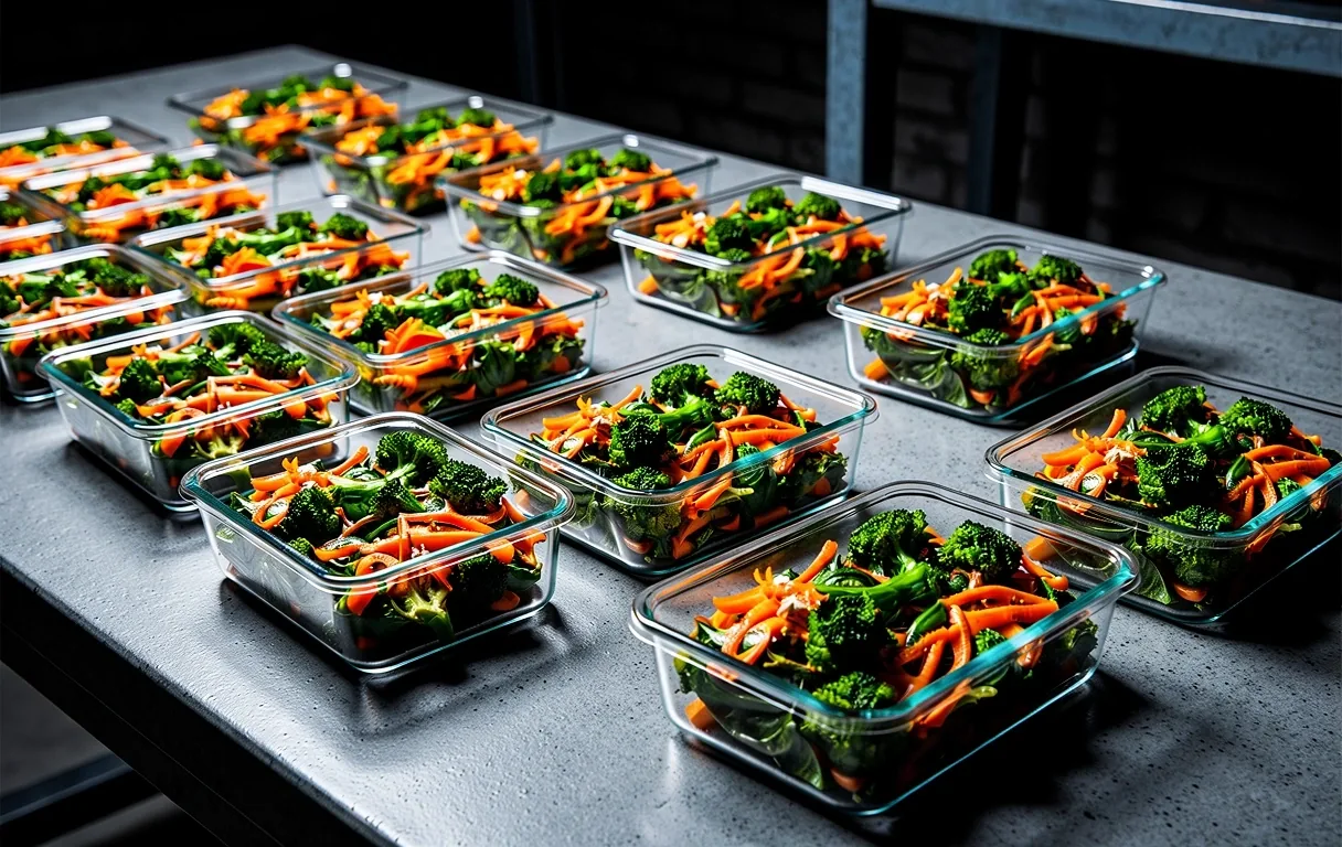 Organized meal prep logistics